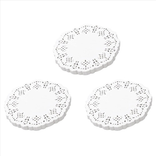 Lace Doilies Paper 100 Pcs,4.5 inch Liners for Cake,Tableware Display