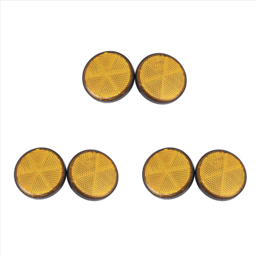 Refletores redondos laranja de 2 x 2 polegadas para motocicletas, quadriciclos e motos de trilha