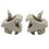 2Pcs Beige Sun Visor Hook Holder Clip MR779704 MR779705 4