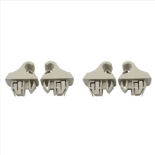 2Pcs Beige Sun Visor Hook Holder Clip MR779704 MR779705