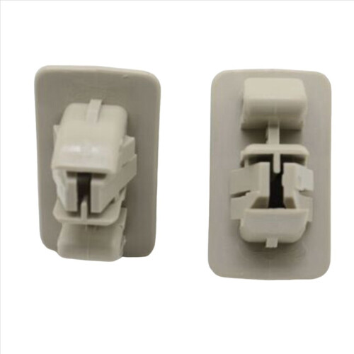 2Pcs Beige Sun Visor Hook Holder Clip MR779704 MR779705 2