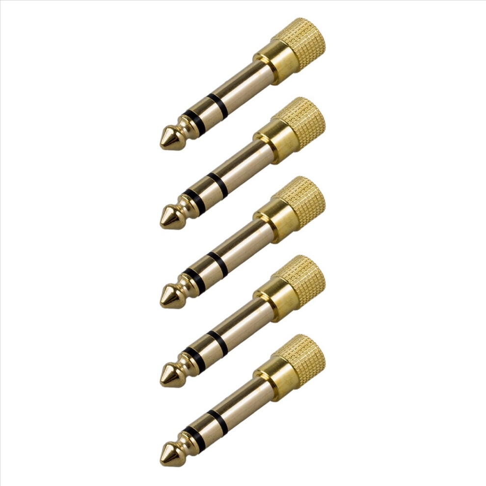 Headphone Adapter Stereo Plug (6.3Mm) Male To (3.5Mm) Female Gold 4852133337135