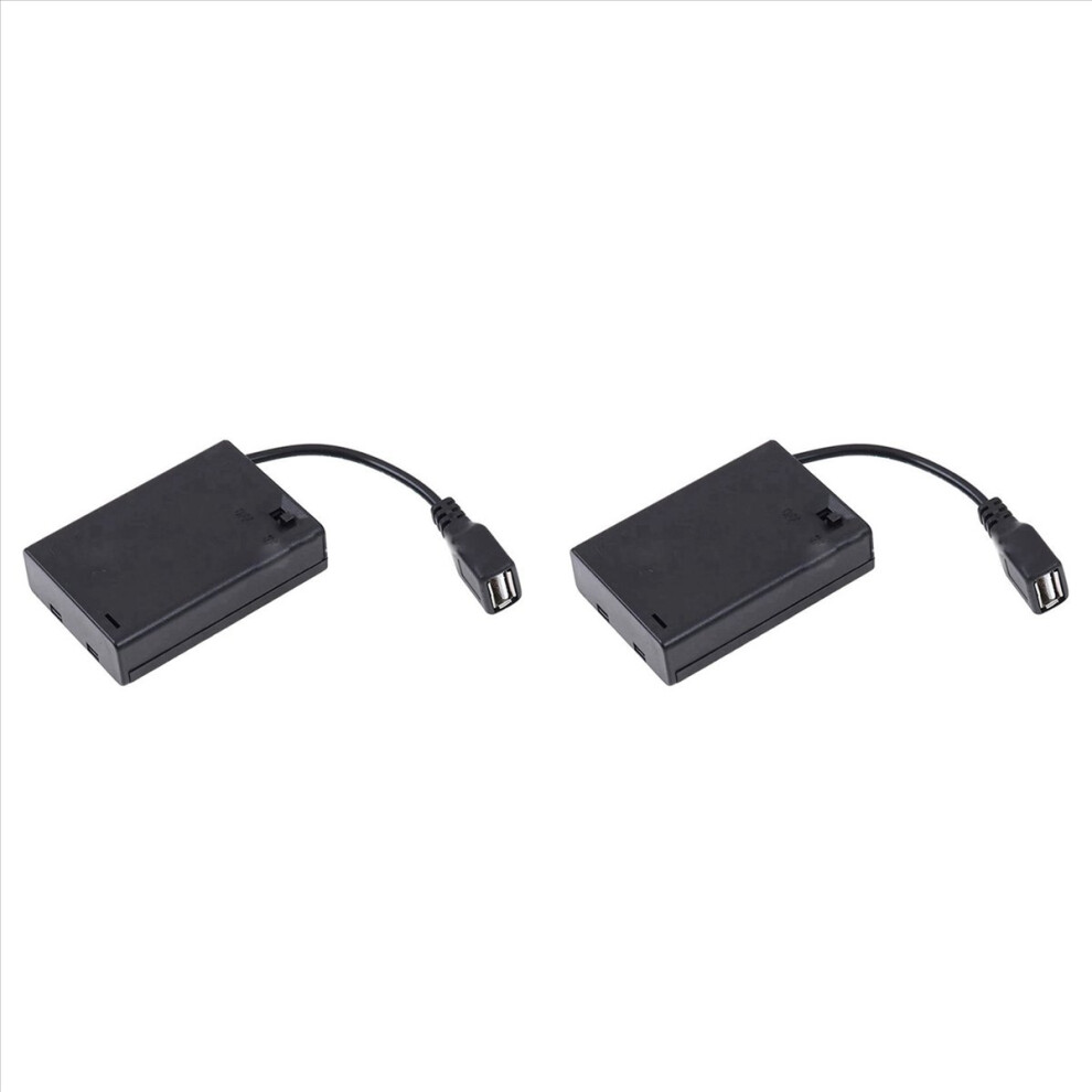 3Xaa Battery Case With Cover&Switch Connected To Usb Female Connector 4853158887414