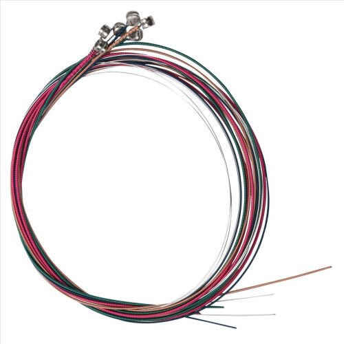 Set di corde colorate arcobaleno per chitarra acustica 1
