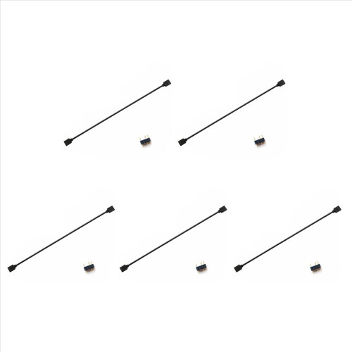 Cavo di prolunga 5V a 3 pin per hub splitter per computer, nero
