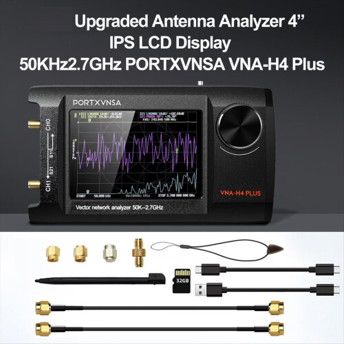 Portable Vector Network Antenna Analyzer IPS LCD Display with Card 1