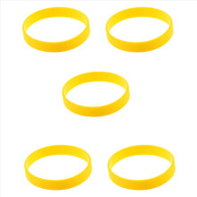 Pulseira de borracha de silicone amarela