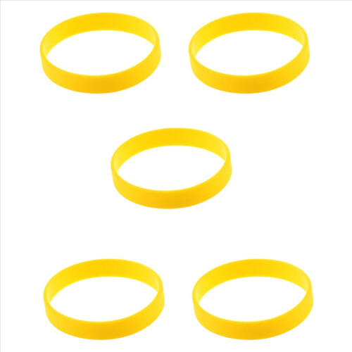 Pulseira de borracha de silicone amarela