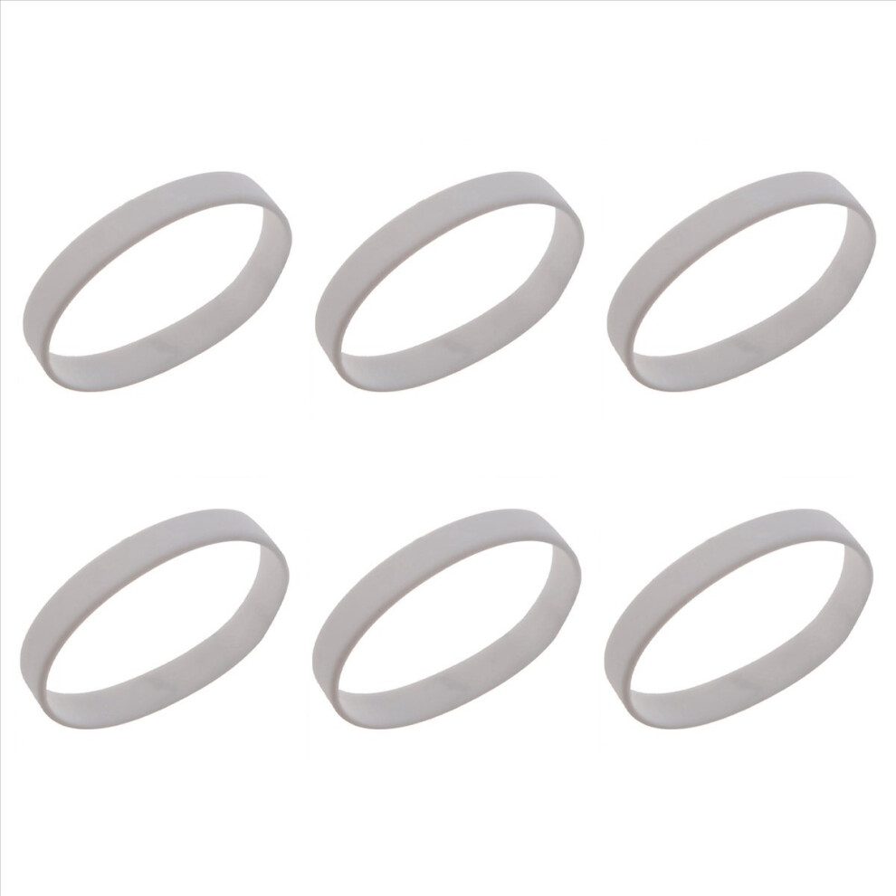 Photos - Other Trainers Markenlos Silicone Rubber Wristband Bangle White