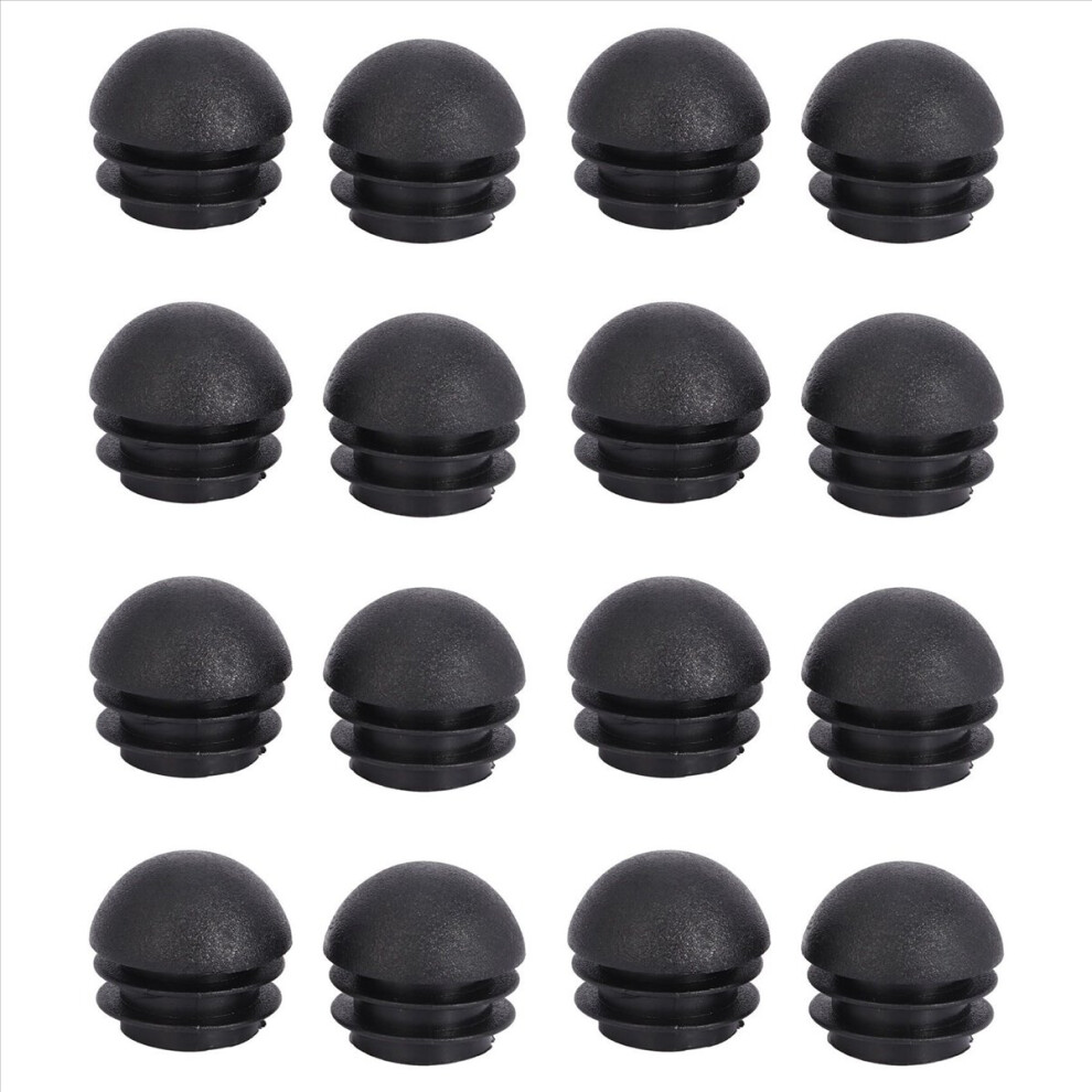 2 Pcs 25Mm Dia Plastic Round Tube Inserts End Blanking Caps Black 4852133347158