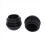 2 Pcs 25mm Dia Plastic Round Tube Inserts End Blanking Caps Black 6