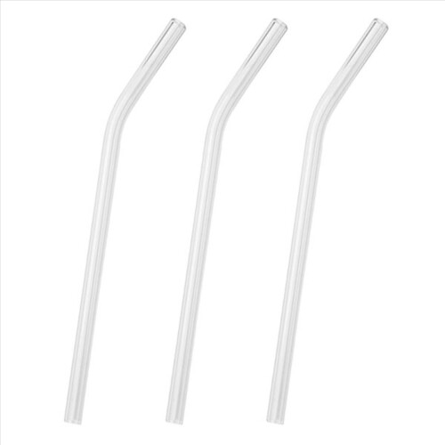 Reusable Bend Glass Drinking Thick Straws Wedding Party Transparent