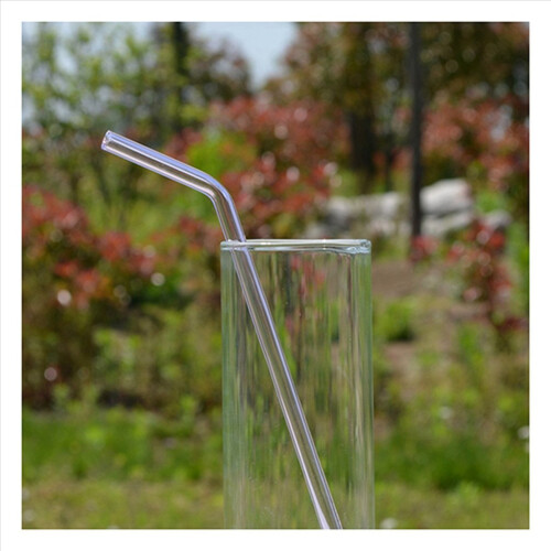 Reusable Bend Glass Drinking Thick Straws Wedding Party Transparent 2