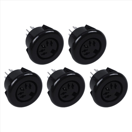 Female 5 Pin DIN Plug Panel Mounted Keyboard Cable Connector Adapter