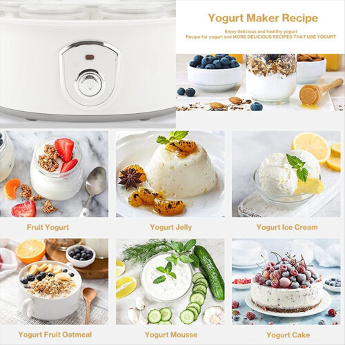 Yogurt Maker with 7 Glass Jars Electric Yogurt Maker UK Plug 2