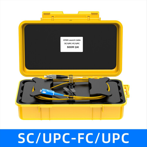 Fiber Optic OTDR Launch Cable Box Dead Spot Eliminator SC/UPC-FC/UPC 1