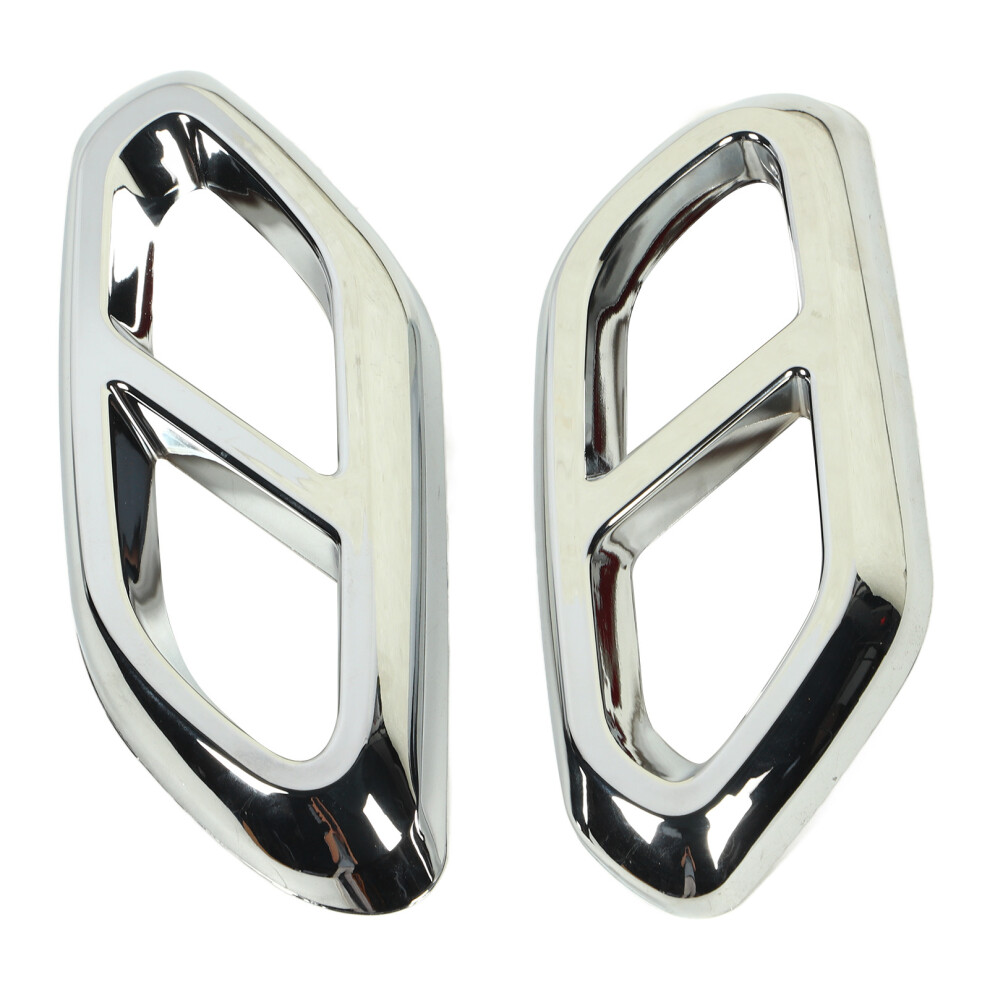 1Pair Exhaust Pipe Muffler Cover Decorative Strong Silver 8320539207551