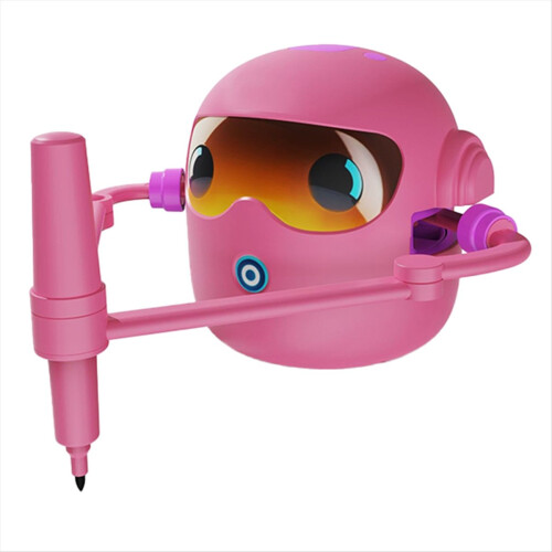 Interactive Educational Drawing Robot for Kids Learning Toy, Pink