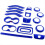 21Pcs Car Interior Decoration Cover Interior Trim Kit Blue 6