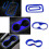 21Pcs Car Interior Decoration Cover Interior Trim Kit Blue 3