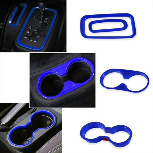 21Pcs Car Interior Decoration Cover Interior Trim Kit Blue 2