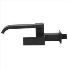 Bathroom Basin Faucet Wall Mounted Cold Water Faucet -Black