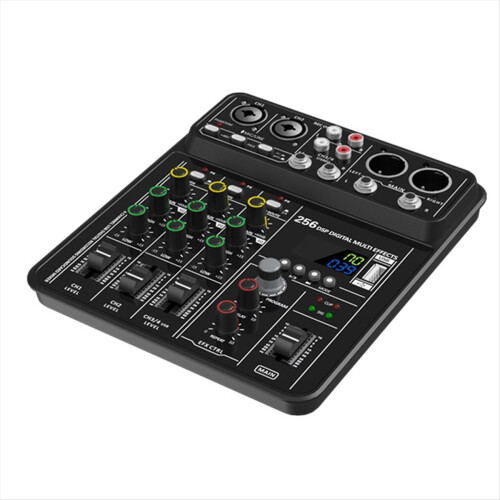 4 Channel Audio Mixer 48V Phantom Power USB Studio Sound Mixers 1