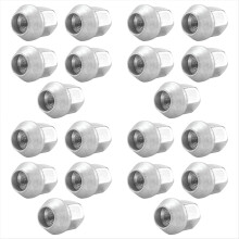 20 tuercas para pernos de rueda compatibles con LR001381, color plateado
