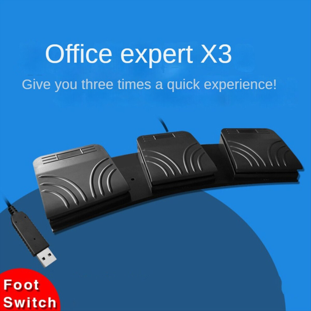 USB Foot Pedal PC Triple Foot Switch Keyboard Pedal for PC Keyboard-image-OPC-PHKGWBN-NEW