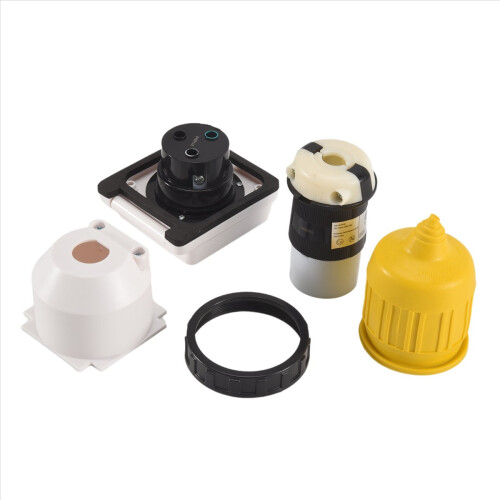 30AMP RV Power Inlet Outlet Shore Power Kit w/Boot Cord Protector 1