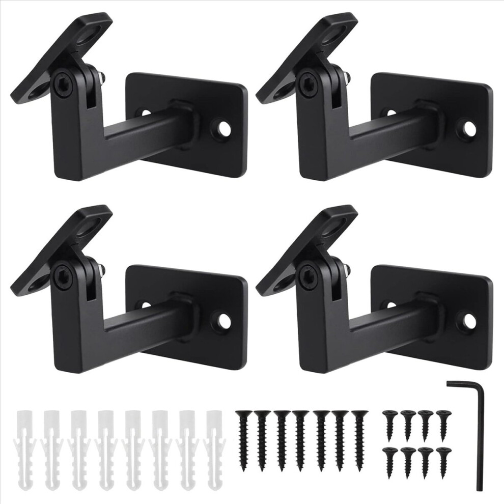 4 Pack Adjustable Handrail Brackets, Stair Railing Brackets 4852331000787
