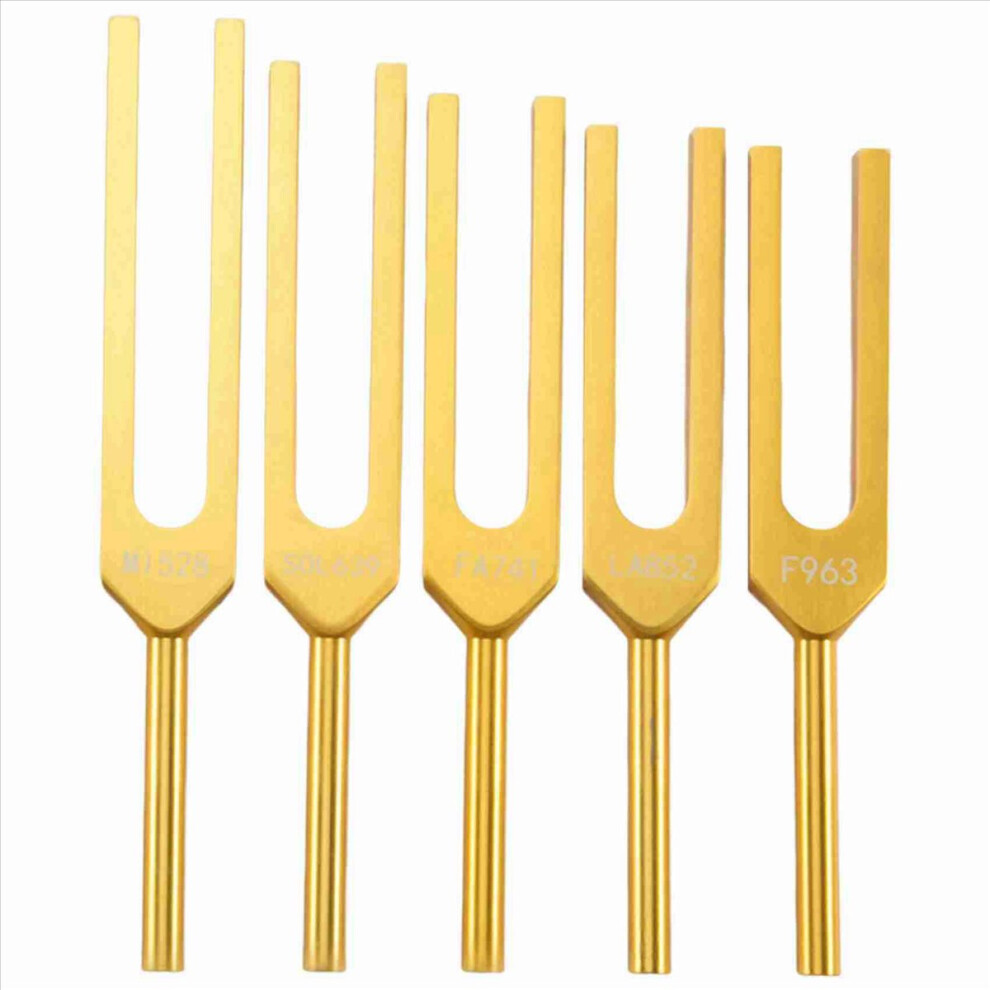 Markenlos Gold Tuning Fork Set - 9 Tuning Forks For Healing Chakra