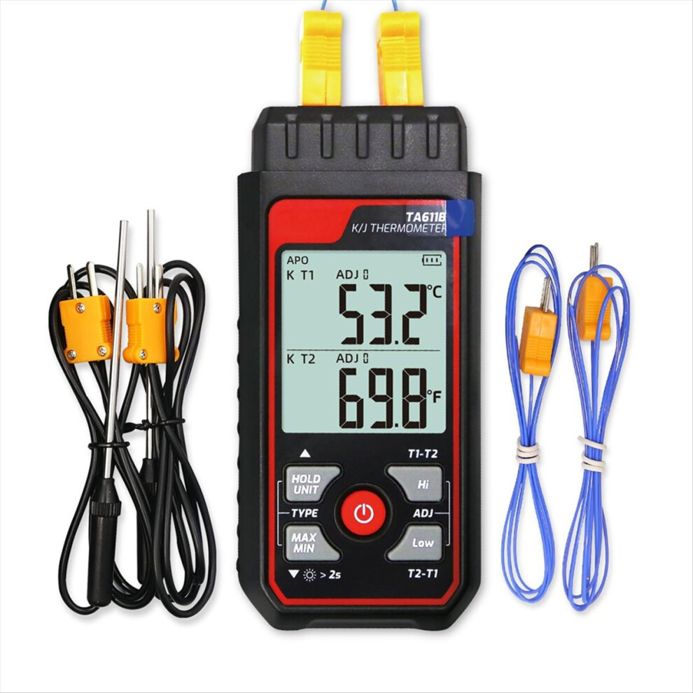 Digital Thermocouple Thermometer Dual-Channel K/J Type Thermometer 4854155030650