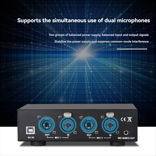 Τροφοδοτικό Phantom 2 σε 2 εξόδους 48V, Universal Compact Phantom Power 2