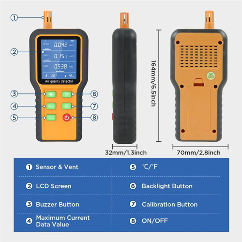 Luftqualitätsmonitor CO2-Monitor Formaldehyd-Detektor 2