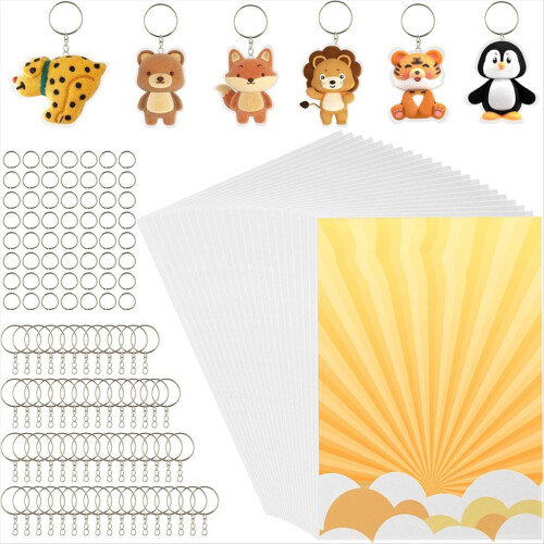 50PCS φύλλα θερμοσυρρικνούμενης μεμβράνης, συρρικνωμένα πλαστικά φύλλα