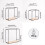 Floating Shelves for Wall 3 Pieces Bathroom Shelf Modern Bracket 4