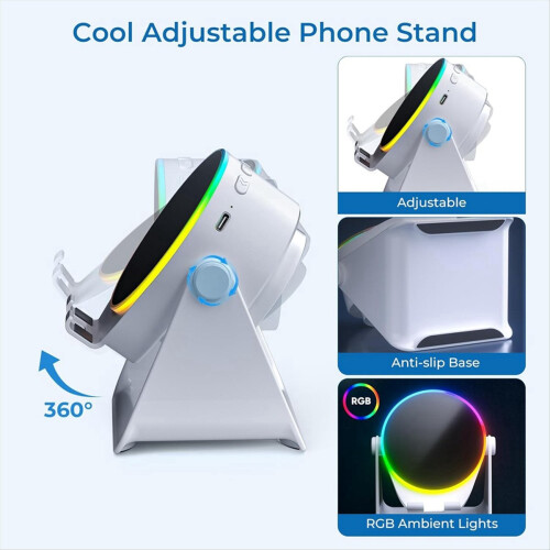 Wireless Induction Speaker,Cell Phone Stand with Bluetooth Speaker A 2