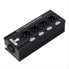 XLR 1x4 Balanced Audio Splitter 1 in 4 Out 3 Pin XLR Audio Splitter