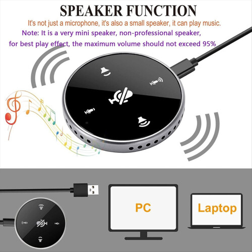 USB Conference Microphone with Speaker,for Zoom Meetings,VoIP Call 2