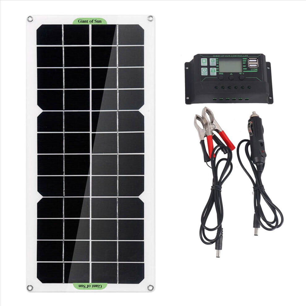 30W Solar Panel Car Trickle 12V Battery Charger With 100A Controller 4852331058658
