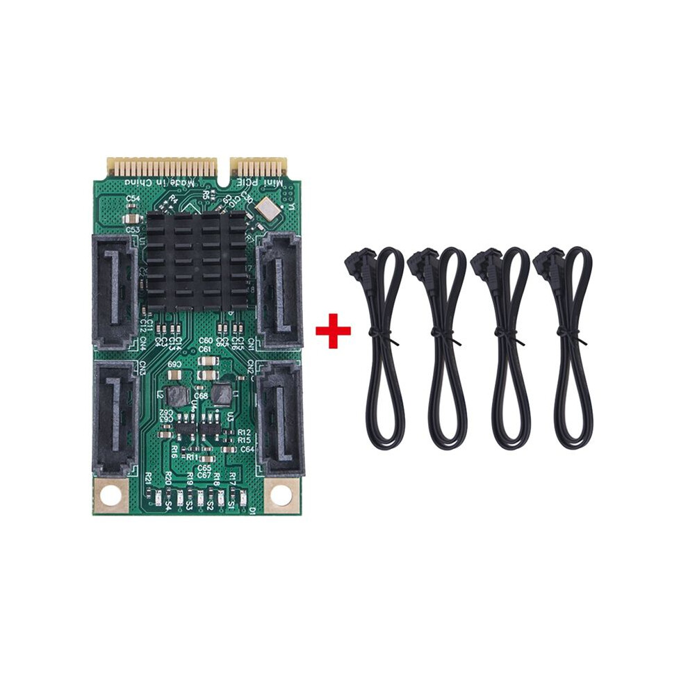 Mini Pci-E Sata 4 Port Sata Iii 6G Mini Pci Express Controller Card 4852331018898
