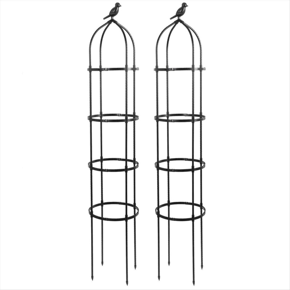 Markenlos Climbing Plant Obelisk Trellis, Garden Trellis 2Pcs(A)