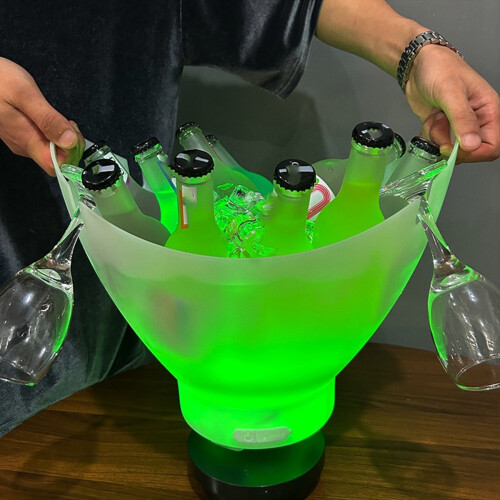 Ice bucket with Bluetooth speaker, light bar, portable wine bucket. 1