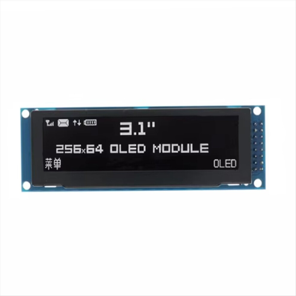 Photos - Printer Part Markenlos 3.12 Inch OLED Display 256x64 SSD1322 Driver Graphic LCD Module White 