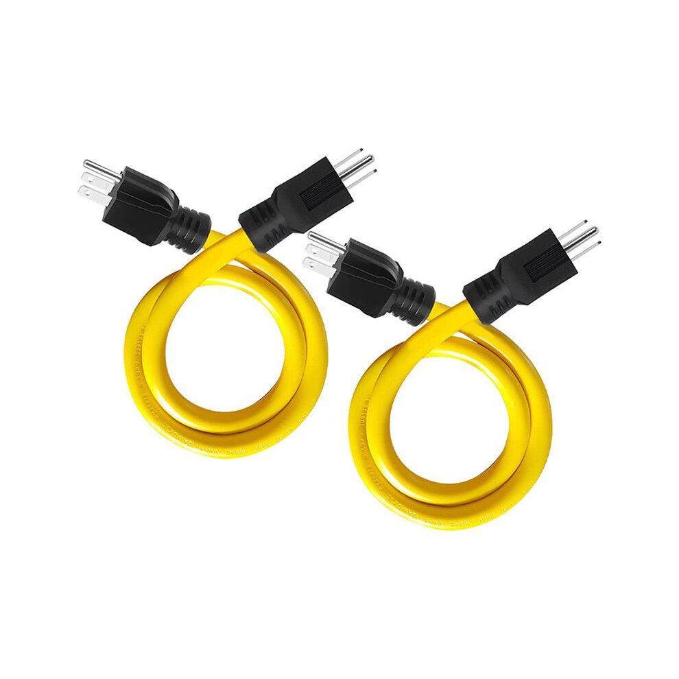 2Ft 3 Plug To Plug Double Male Extension Cord,12Awg 125V Nema 4854155076061