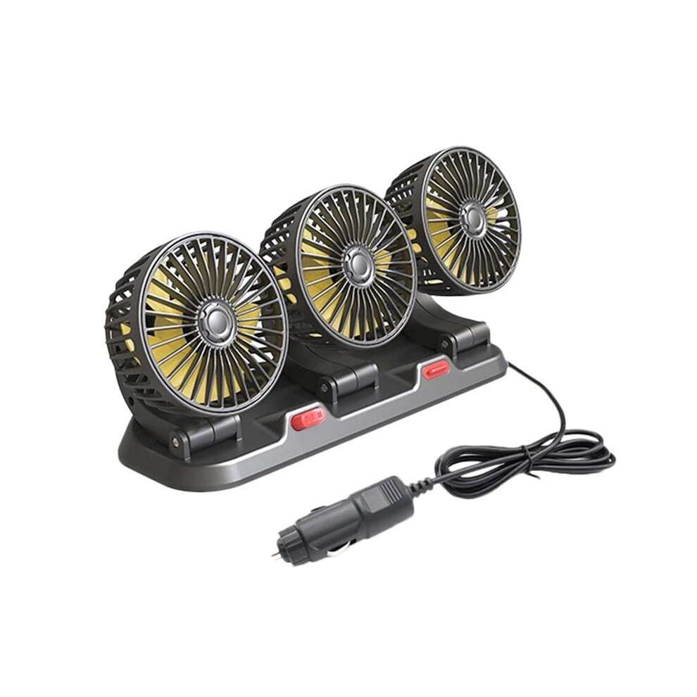 Fan For Car Three-Head Fan For Truck Vehicle (12V) 4854155089788
