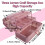 Glitter Pink & Craft Tool Storage Box,3-Layer Stackable Carry Tackle 4