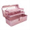 Glitter Pink & Craft Tool Storage Box,3-Layer Stackable Carry Tackle 1