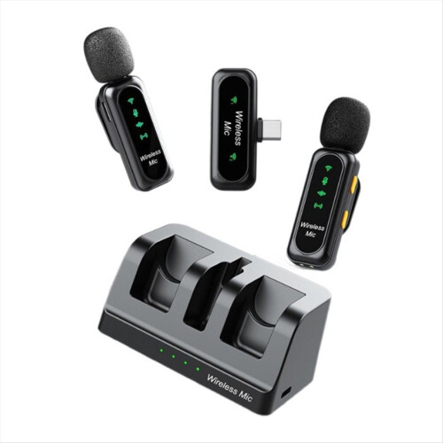 Microfone de lapela 2 em 1 Mini microfone com redução de ruído de áudio